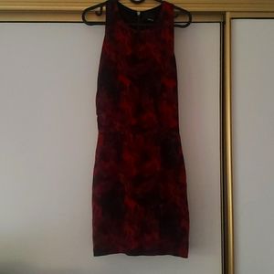 Greylin red abstract print dress